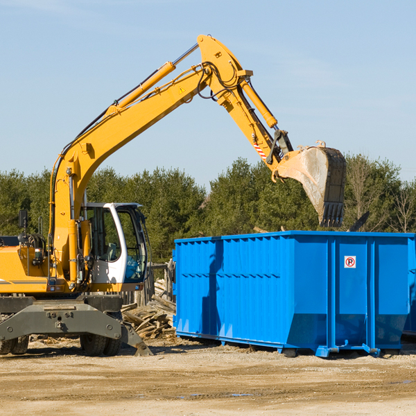 are there any restrictions on where a residential dumpster can be placed in Erie